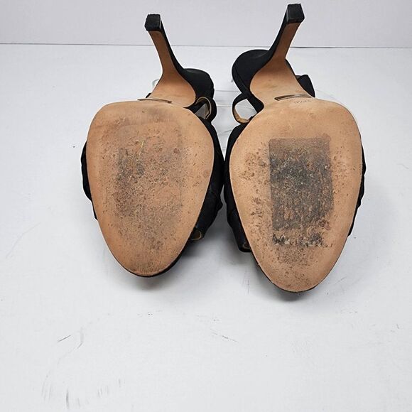 Badgley Mischka Black Open Toed Heels, Women's 9.5 - Picture 6 of 8